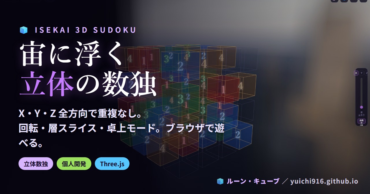 異世界立体数独 ルーン・キューブ