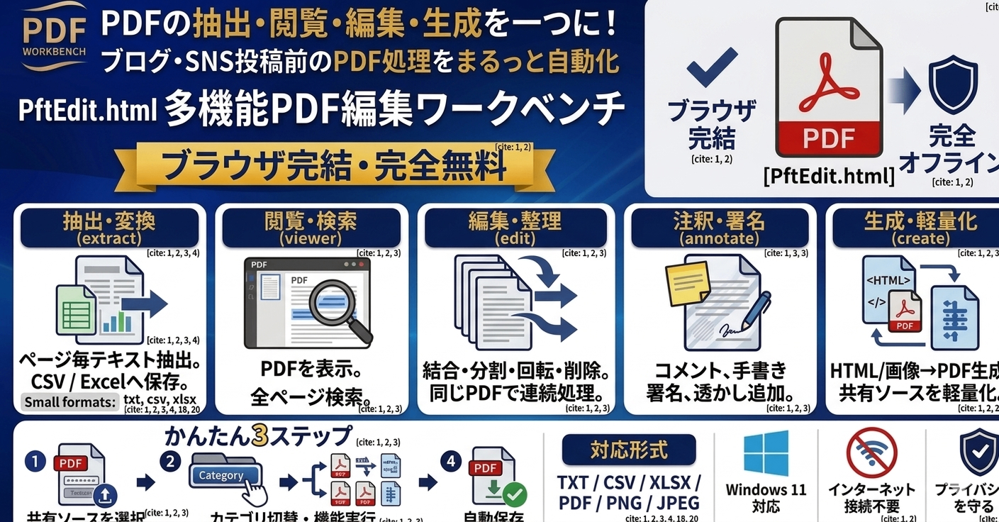 多機能PDF編集