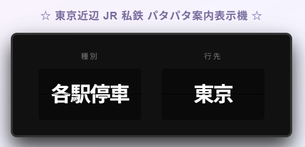 パタパタ案内表示機