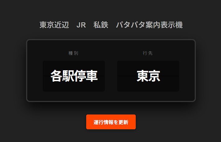 パタパタ案内表示機