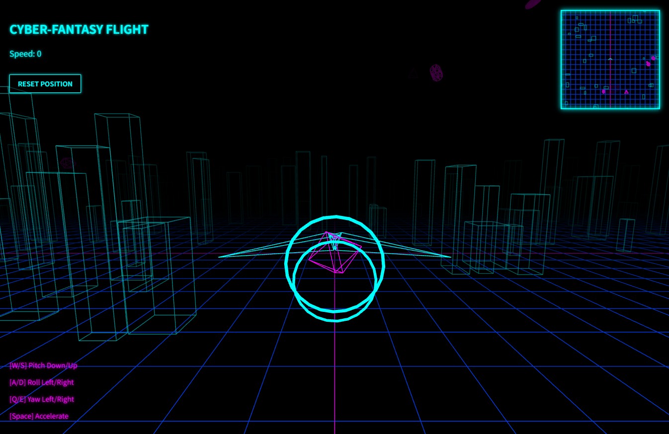 Cyberpunk Fantasy Flight Simulator