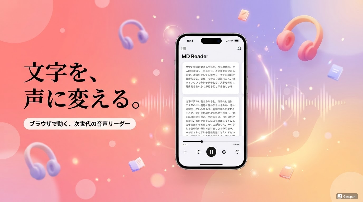 Markdown音声リーダー