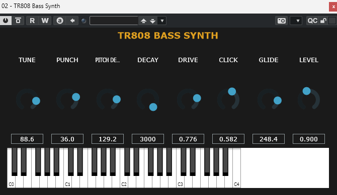 TR808風BassSynthe